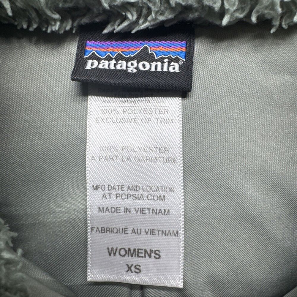 Patagonia Vest Womens XS Green Full Zip Los Gatos Fleece Gorpcore Granola Shaggy - Picture 3 of 10